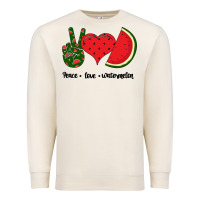 Sandshell Peace Love Watermelon Premium Sweatshirt - Bettercallsaul