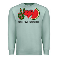 Seafoam Peace Love Watermelon Premium Sweatshirt - Bettercallsaul