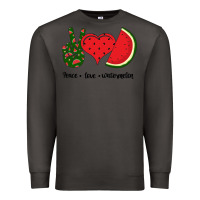 Smoke Peace Love Watermelon Premium Sweatshirt - Bettercallsaul