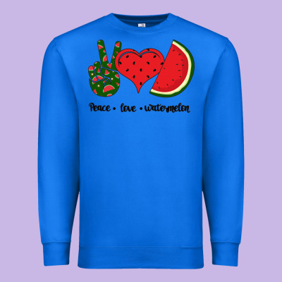 Peace Love Watermelon Premium Sweatshirt Designed By Bettercallsaul