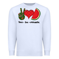 White Peace Love Watermelon Premium Sweatshirt - Bettercallsaul