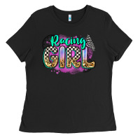 Black racing girl Ladies Tee - Zillion Design Studio