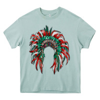 Arona mexican flag indian headdress Heavy Core Tee - RanaPortraitStore