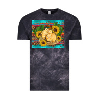 Cloud Black western chicks coop animals sunflowers cactus serape leopard turquoise Vintage Tee - Artiststas