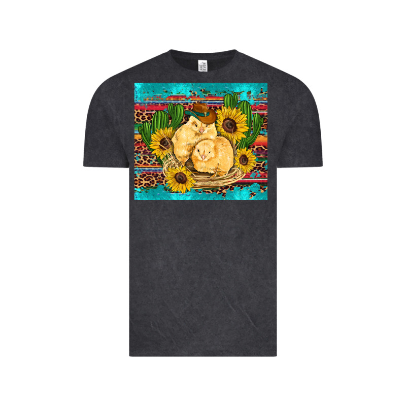 Western Chicks Coop Animals Sunflowers Cactus Serape Leopard Turquoise Vintage Tee by Artiststas | Teevron