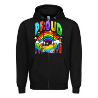 Black Western Proud Mom Zipper Hoodie - BundleAndBundleShop