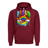 Burgundy Western Proud Mom Zipper Hoodie - BundleAndBundleShop