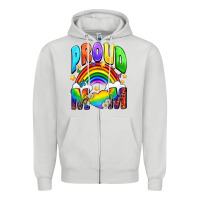 Dove Grey Western Proud Mom Zipper Hoodie - BundleAndBundleShop