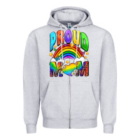 Heather Grey Western Proud Mom Zipper Hoodie - BundleAndBundleShop