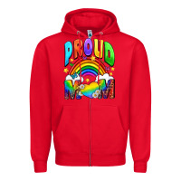 Red Western Proud Mom Zipper Hoodie - BundleAndBundleShop