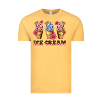 Vintage Mustard floral ice cream Vintage Tee - AdoDesignShop