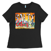 Black salty vibes Ladies Tee - texasbilliewilder