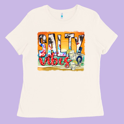 Salty Vibes Ladies Tee Designed By Texasbilliewilder