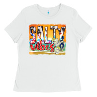White salty vibes Ladies Tee - texasbilliewilder