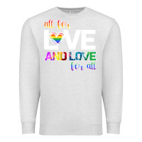 Oatmeal Heather All For Love And Love For All Premium Sweatshirt - Bettercallsaul