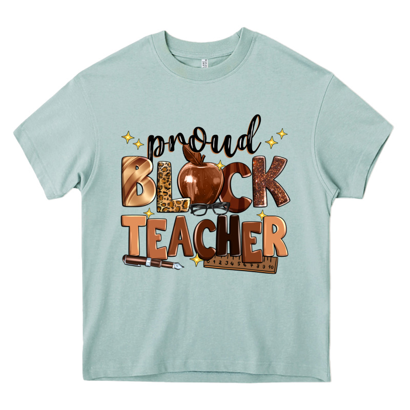 Proud Black Teacher Heavy Core Tee by Zillion Design Studio | Teevron