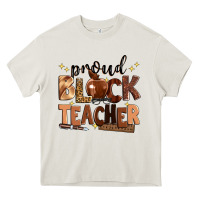 Cream proud black teacher Heavy Core Tee - Zillion Design Studio