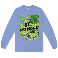 Colony Blue st. patrick's day shamrock Long Sleeve Tee - MaliasSmallBusiness