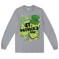 Heather Grey st. patrick's day shamrock Long Sleeve Tee - MaliasSmallBusiness