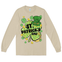 Mushroom st. patrick's day shamrock Long Sleeve Tee - MaliasSmallBusiness