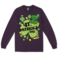 Plum st. patrick's day shamrock Long Sleeve Tee - MaliasSmallBusiness