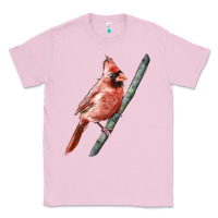Bubblegum Pink Northern Cardinal Bird Classic Tee - LillyAllenDesigns