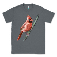 Charcoal Heather Northern Cardinal Bird Classic Tee - LillyAllenDesigns
