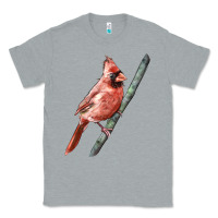 Heather Grey Northern Cardinal Bird Classic Tee - LillyAllenDesigns