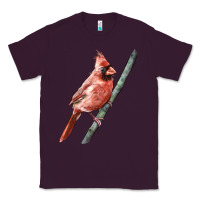 Plum Northern Cardinal Bird Classic Tee - LillyAllenDesigns