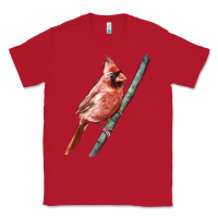 Red Northern Cardinal Bird Classic Tee - LillyAllenDesigns