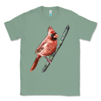Sage Northern Cardinal Bird Classic Tee - LillyAllenDesigns