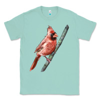 Seafoam Northern Cardinal Bird Classic Tee - LillyAllenDesigns