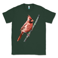 Sports Green Northern Cardinal Bird Classic Tee - LillyAllenDesigns