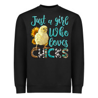 Black Western Just A Girl Who loves Chicks Heavyweight Sweatshirt - LillyAllenDesigns