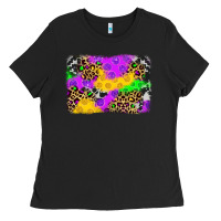 Black mardi gras background Ladies Tee - JahusDesignShop