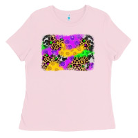 Bubblegum Pink mardi gras background Ladies Tee - JahusDesignShop