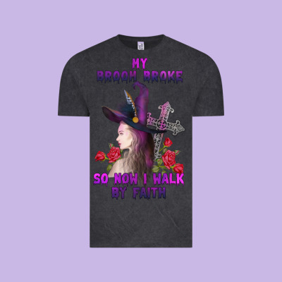 My Broom Broke Vintage Tee Designed By Adodesignshop