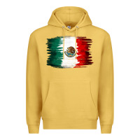Antique Gold Mexican flag Premium Hoodie - NancyCooperArtShop