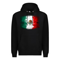 Black Mexican flag Premium Hoodie - NancyCooperArtShop