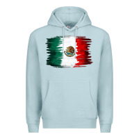 Blue Mist Mexican flag Premium Hoodie - NancyCooperArtShop
