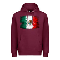 Burgundy Mexican flag Premium Hoodie - NancyCooperArtShop