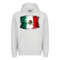 Dove Grey Mexican flag Premium Hoodie - NancyCooperArtShop