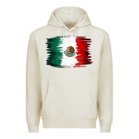 Oatmeal Heather Mexican flag Premium Hoodie - NancyCooperArtShop