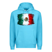 Ocean Blue Mexican flag Premium Hoodie - NancyCooperArtShop