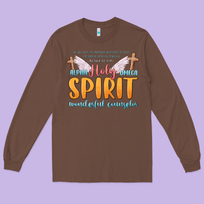 Holy Spirit Wonderful Counselor Long Sleeve Tee Designed By Maliassmallbusiness