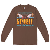 Chestnut holy spirit wonderful counselor Long Sleeve Tee - MaliasSmallBusiness