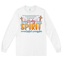 White holy spirit wonderful counselor Long Sleeve Tee - MaliasSmallBusiness