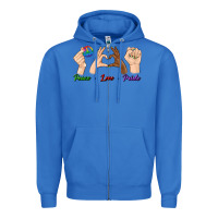 True Royal Peace Love Pride Zipper Hoodie - BundleAndBundleShop
