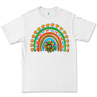 White autism heart ribbon rainbow Premium Tee - AdoDesignShop