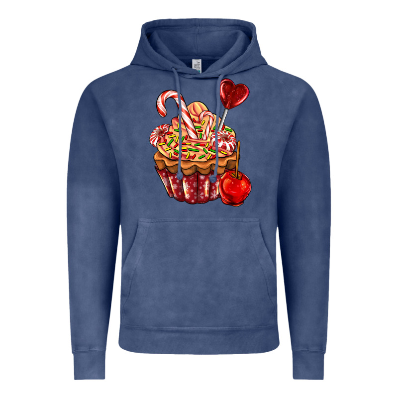 Christmas Candy Cupcake Vintage Hoodie by AdoDesignShop | Teevron